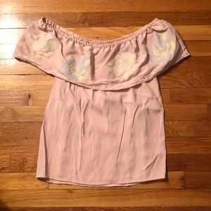 FRANCESCAS (Miami) off the shoulder blush top!